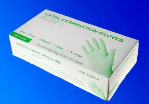 Guantes de látex para exámenes médicos